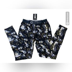 Ethika Women’s S Leggings - Camo Black/Gray/Gold